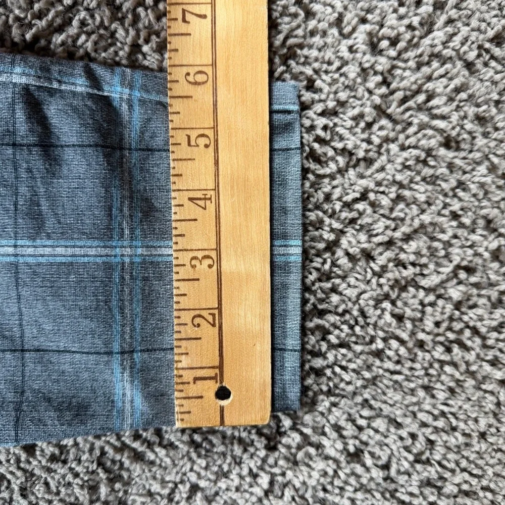 GAP Skinny Ankle Pants Women 12 Plaid Grey Blue Casual‎ Office preppy trousers